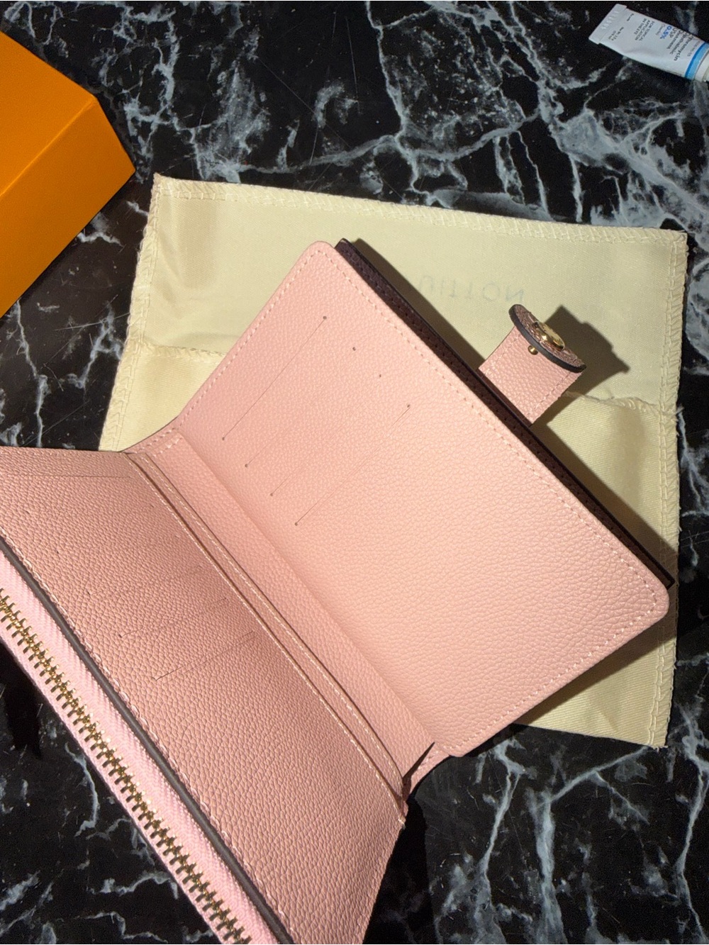Louis Vuitton Light Pink Embossed Monogram Wallet - Picture 4 of 5